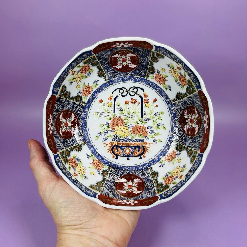 MINT! Vintage Toyo Ko Imari 6" Scalloped Bowl Made In Japan